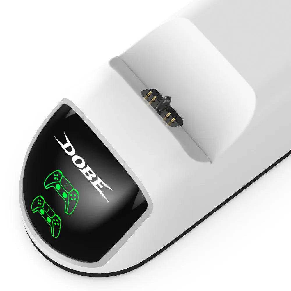 USB charger handle with LED breathing light indicator showing Type-C port and included cable