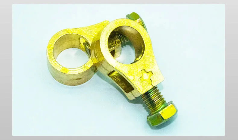 Pure copper car battery wiring clamp with clamping mechanism for battery terminal connections