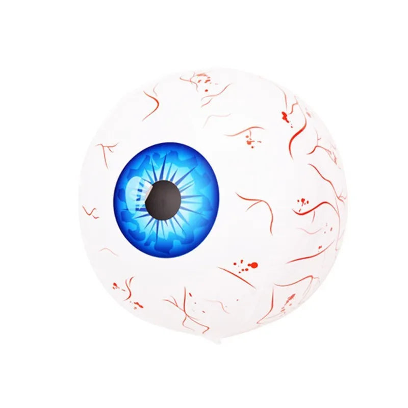 Halloween eyeball balloon with bloodshot design inflated to 40 cm diameter
