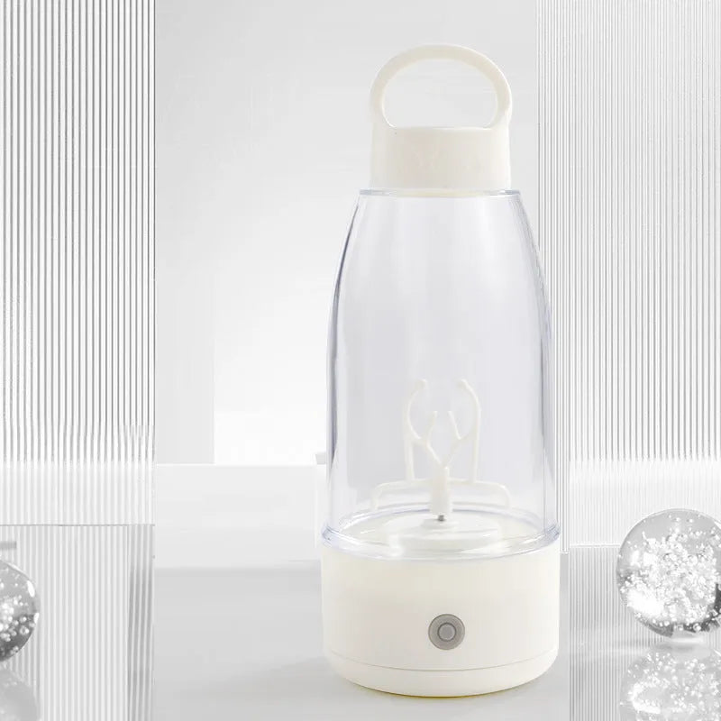 Automatic electric shaker bottle with USB charging port and 350ml capacity