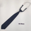Navy blue cotton men's bow tie with arrow style adjustment measuring 35x7cm for formal suits