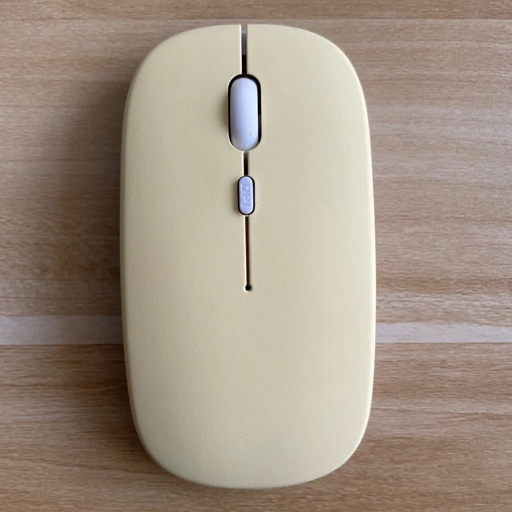 Dual-mode wireless mouse with Bluetooth and 2.4GHz USB, 1000dpi, four keys and ultra-thin build