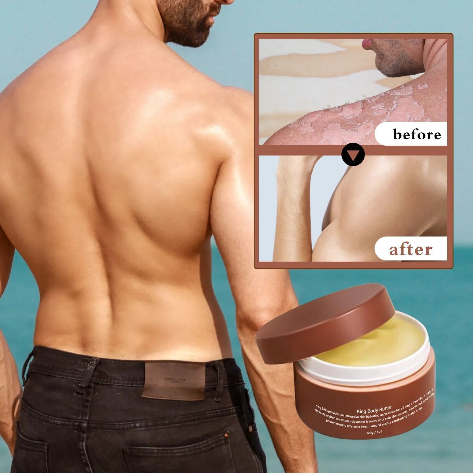 Gulong body moisturiser cream tube, 120g net content, for dry skin relief on all skin types