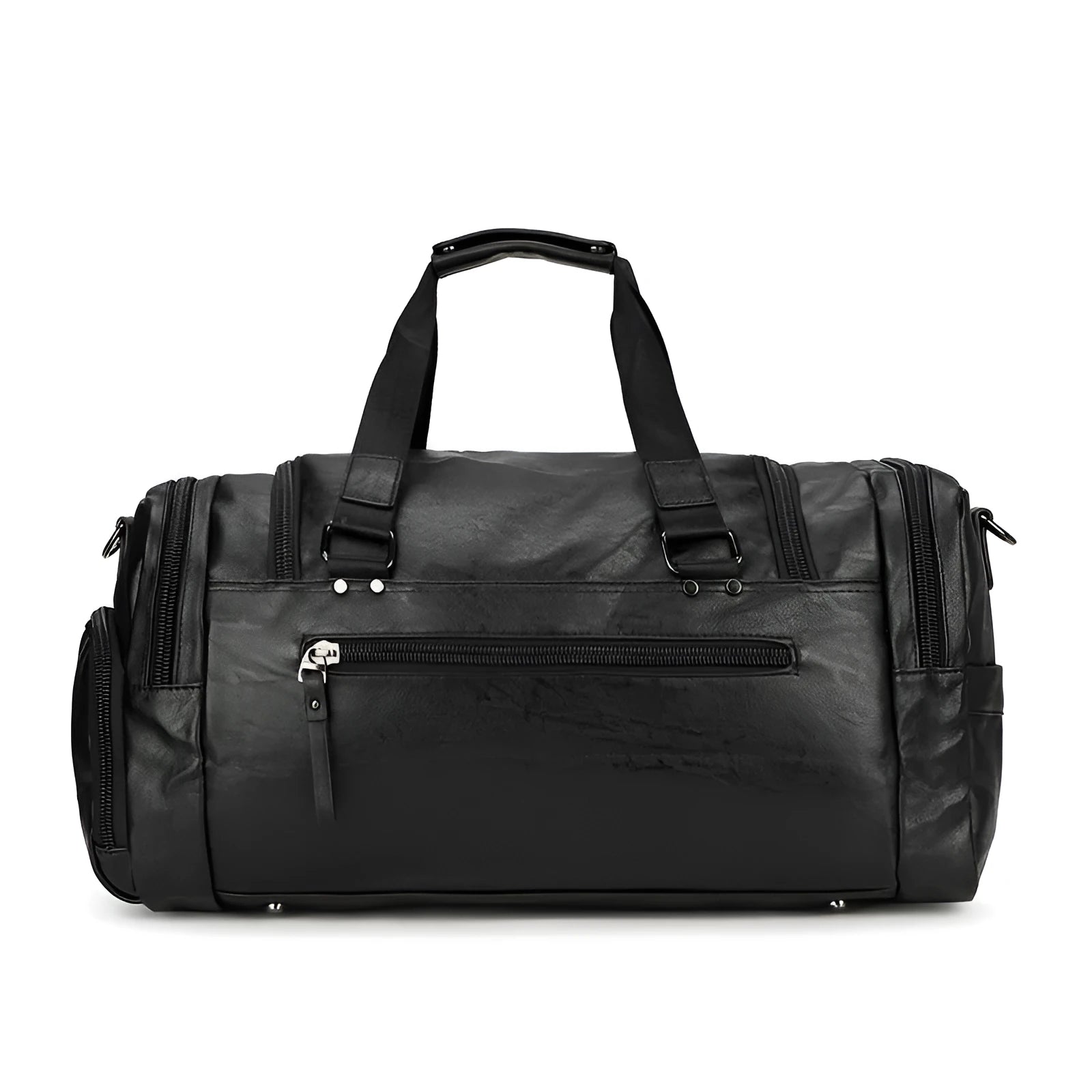 Black waterproof travel shoe bag with separate shoe compartment