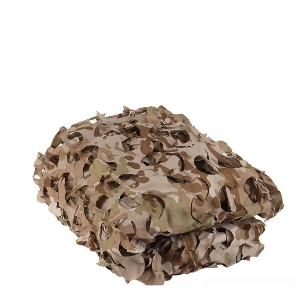 Green camouflage net cover with camp pattern for military and outdoor use