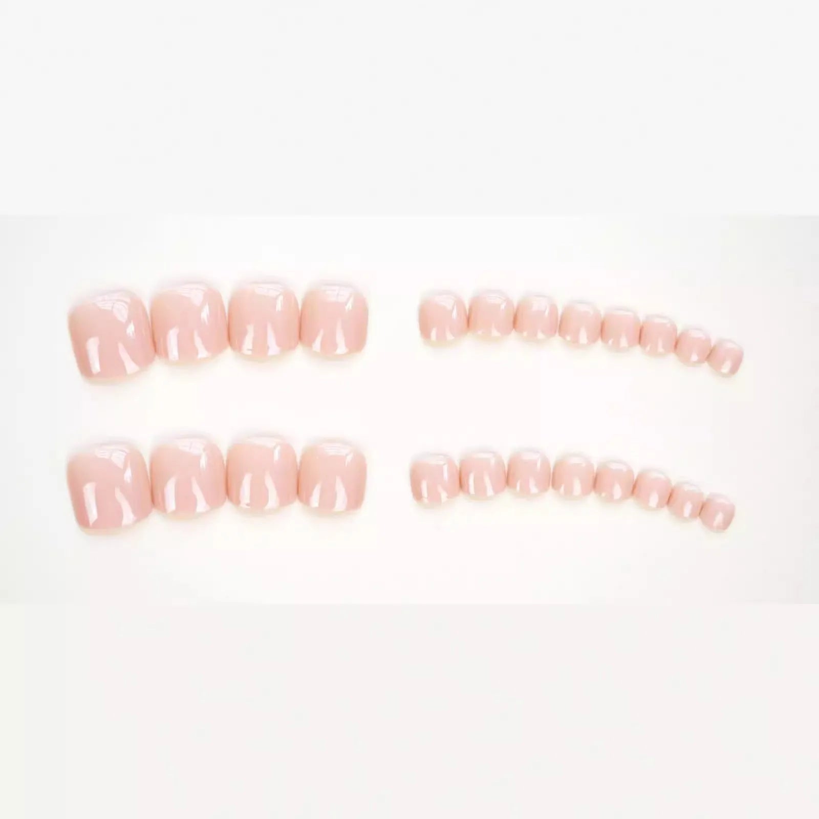 J-52 skin color fashion personality toe nail stickers with glue type adhesive in plastic ins style packaging
