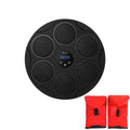 Black smart Bluetooth boxing hanging target with coloured lights, wall mount set and cable.