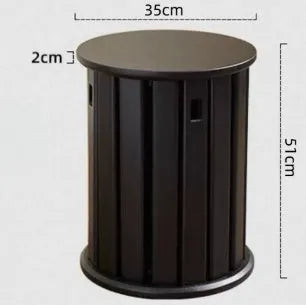 Stackable round iron dining stool in modern design with custom graphics option