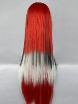 Lolita wig 286C in Japanese Harajuku style, red multicolour cosplay hair for costume use
