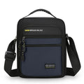 Men's crossbody bag in waterproof nylon with urban style and sewing thread details