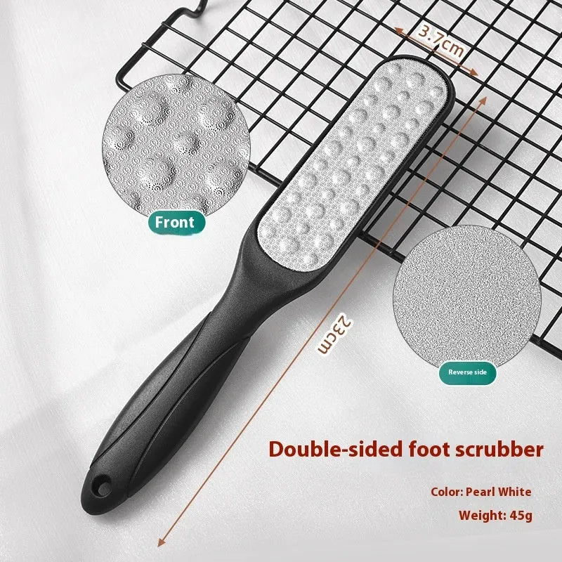 Double-sided stainless steel foot grinder tool with sandpaper file and grinder unit
