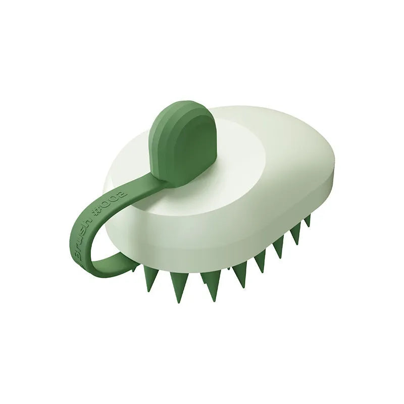 Soft silicone pet bath brush for dogs in four colour options with hair removal function