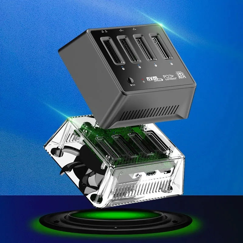 Aluminium alloy M.2 dual protocol SSD cooling cover with 90x78x34mm dimensions