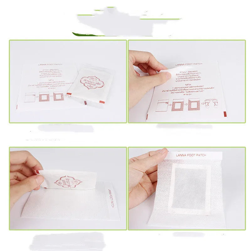Pack of 10 Relieving Fatigue Foot Patches, a nourishing foot mask treatment.
