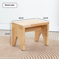 Distressed finish wooden changing stool with bracket structure for living room use