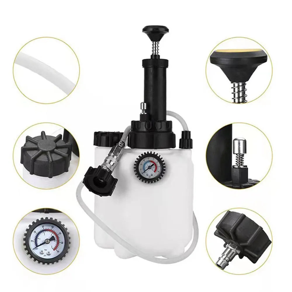 White 3L automobile brake oil tank replacement tool for brake fluid changing