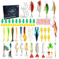 Christmas minnow bog fishing set with 24 metal lures in assorted styles and finishes