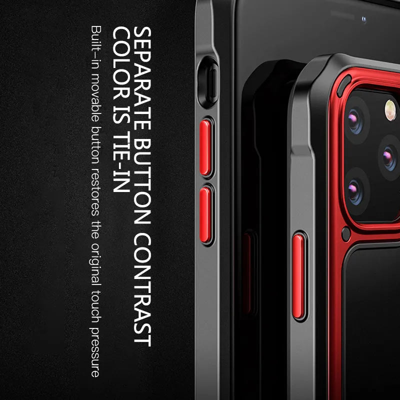 Transparent mobile phone case for Apple iPhone11 showing PU TPU construction with colour options