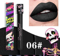 DR160 retro matte lip gloss tube for Halloween makeup in waterproof formula.