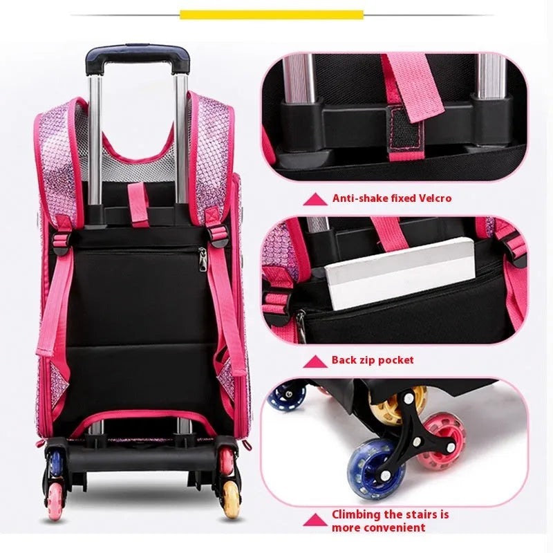 Transparent pet trolley shoulder bag with folding frame for small dogs and cats