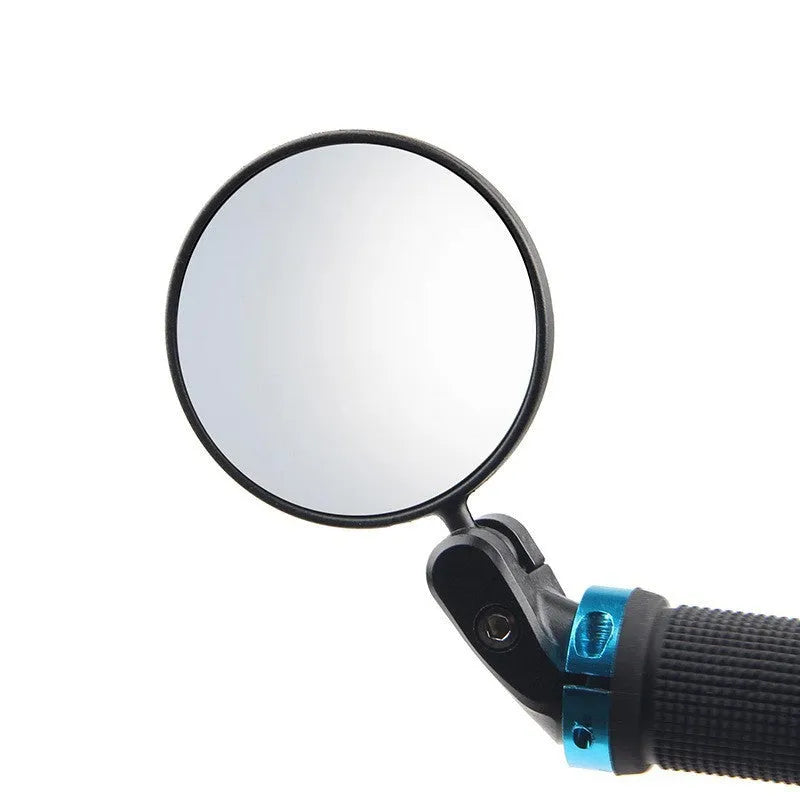 Black convex rearview mirror on a 14cm adjustable stem for vehicle blind spot monitoring.