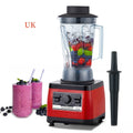 Red commercial blender with stainless steel jug, model A8700, on a countertop.