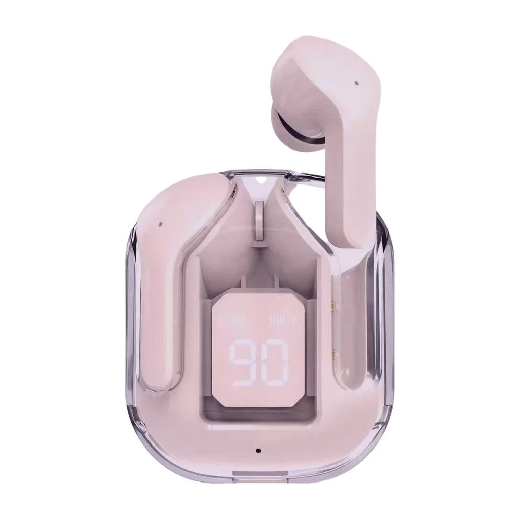 Transparent space capsule case true wireless Bluetooth headphones in multiple colours