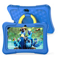 7-inch children's educational tablet with silicone protective cover and rotating handle bracket in pink or blue