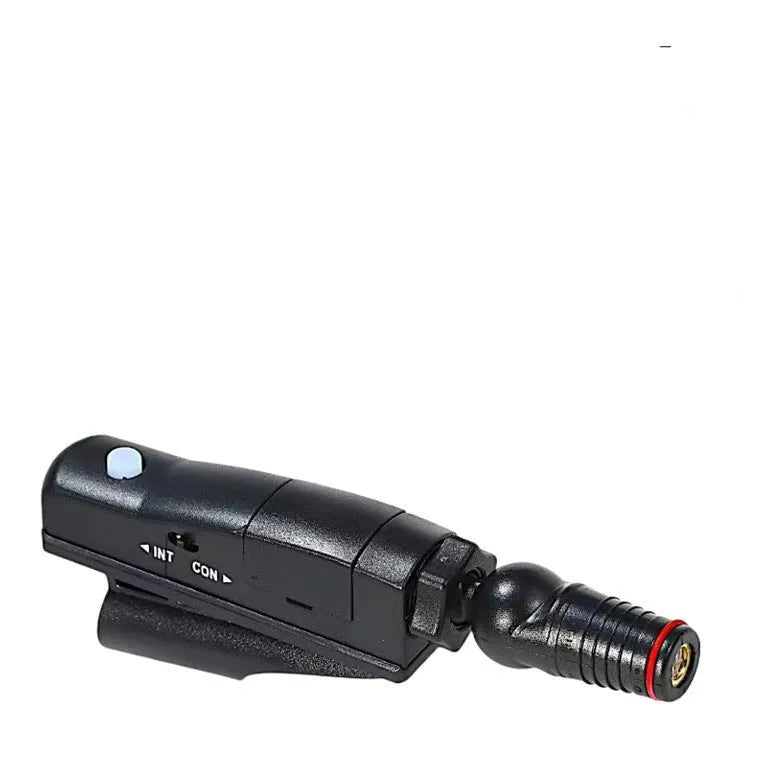 Golf putter laser aiming instrument showing laser alignment on putter face