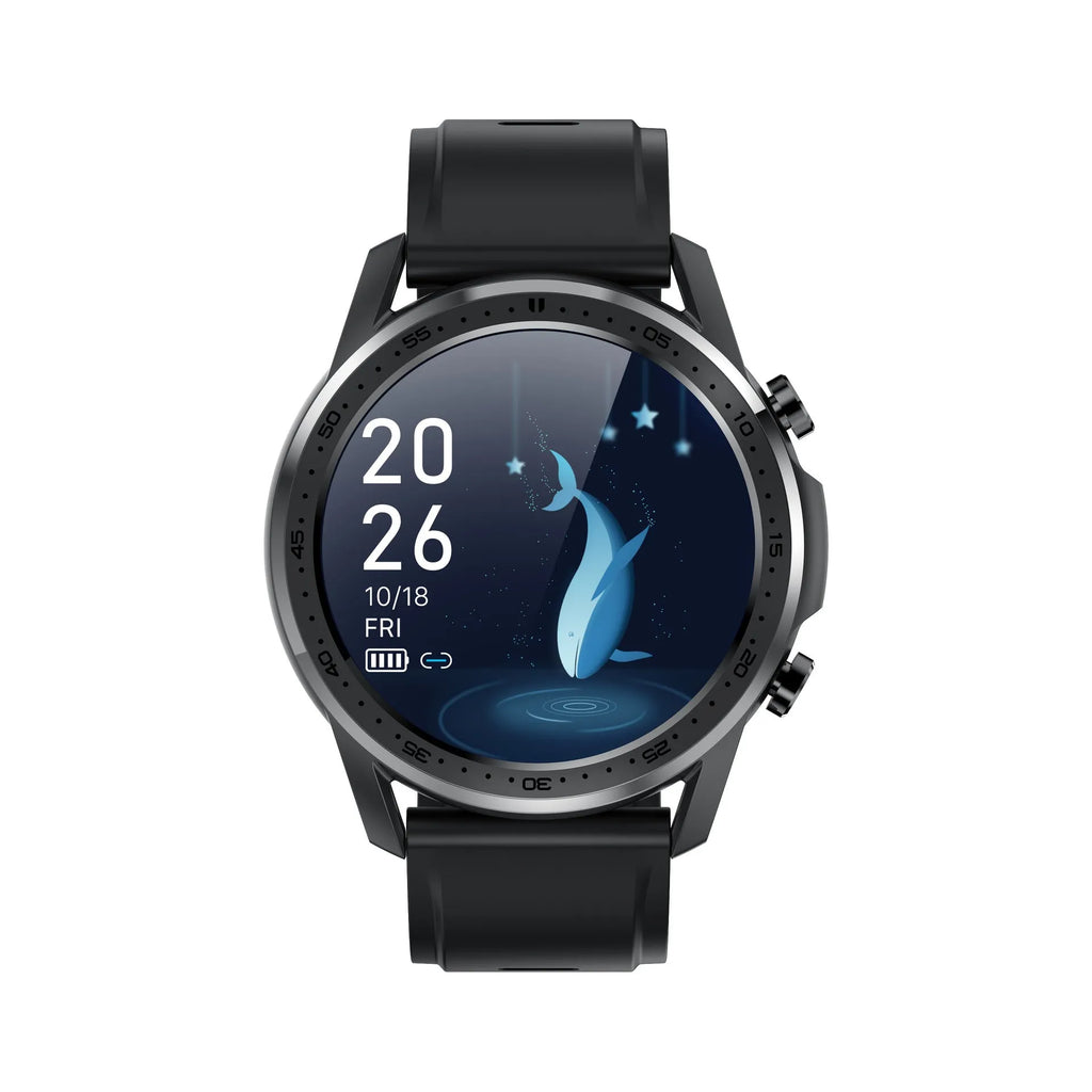Youth2 smart bracelet with body temperature monitoring on a wrist, showing its black zinc alloy case and screen.