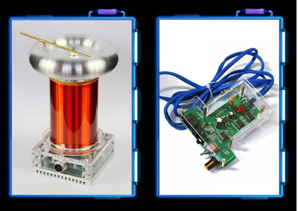 Solid State Tesla Coil driver board unit with controller for generating 20cm music-reactive lightning arcs.