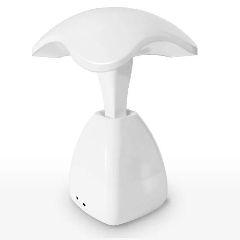 White modern LED desk lamp with eye protection technology and touch control switch