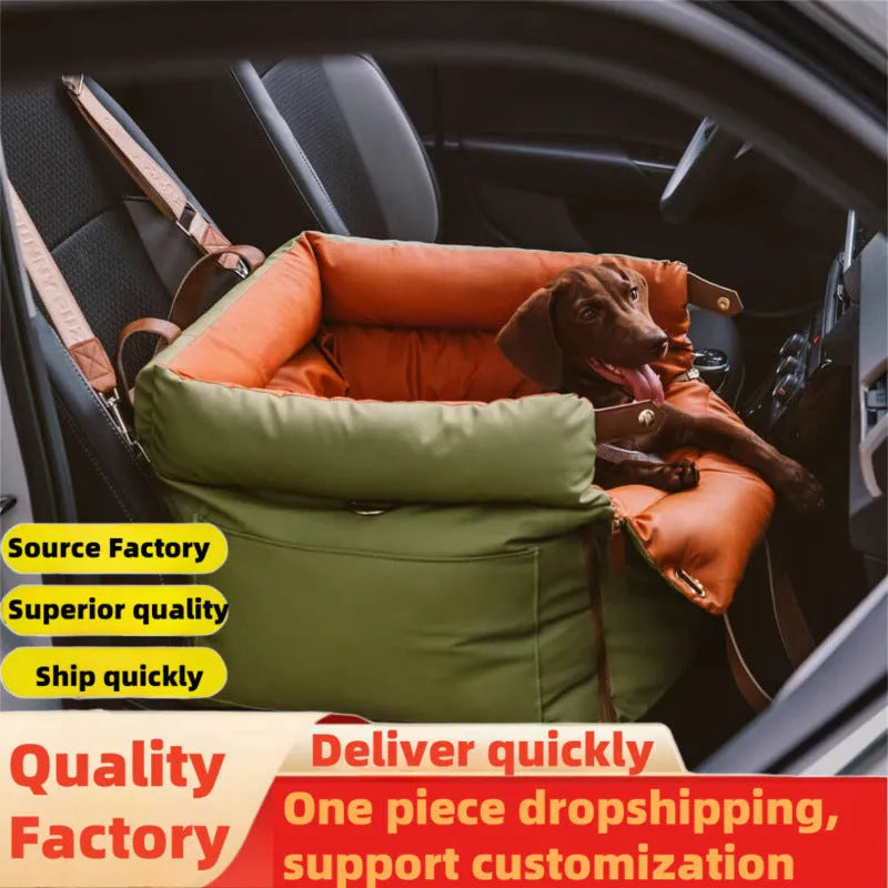 Removable cover pet car nest with waterproof PU leather in 55x50x45cm dimensions