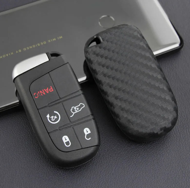 Silicone key protection case for Dodge Chrysler Fiat remote keys with single bag and buckle options