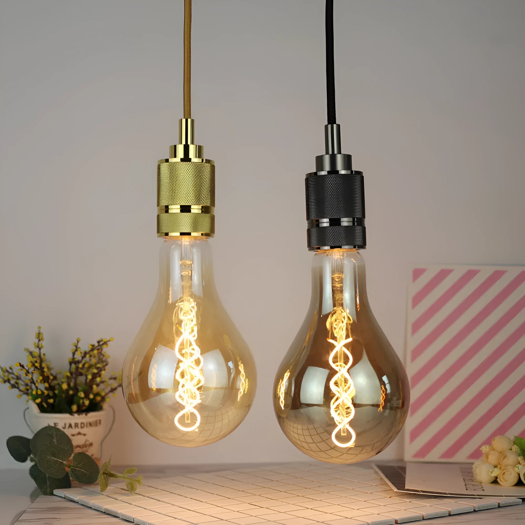 Double helix golden LED soft light strip A110 series 110x200mm 220V input