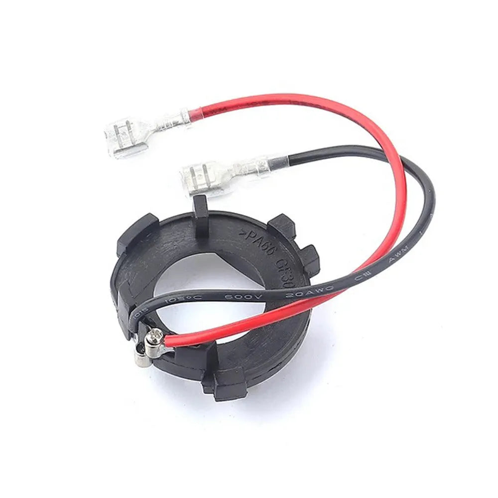 Black H7 LED headlight adapter bracket for Volkswagen Golf 5, MK5, GTI and Jetta conversion