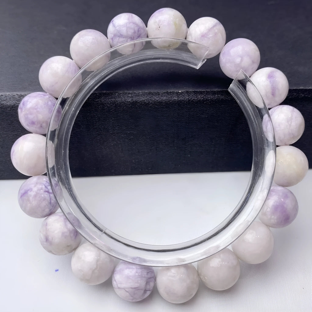 Natural purple turquoise beaded bracelet for women, round beads in about 6mm, 8mm or 10mm sizes