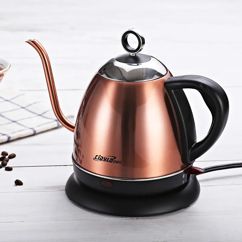 Automatic stainless steel kettle with touch controls in gold colour option