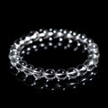 Natural Donghai Old Mine white crystal round bead bracelet in geometric single-strand design.