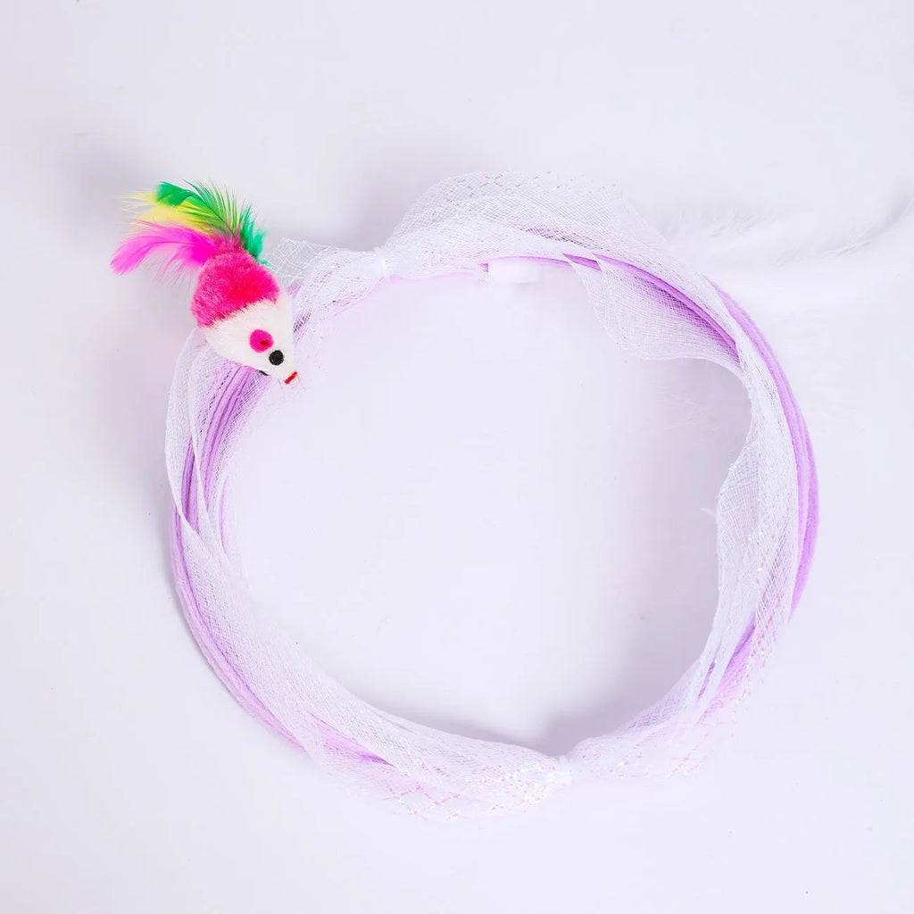 Stype Cat collapsible tunnel toy with a feather teaser inside for feline play.