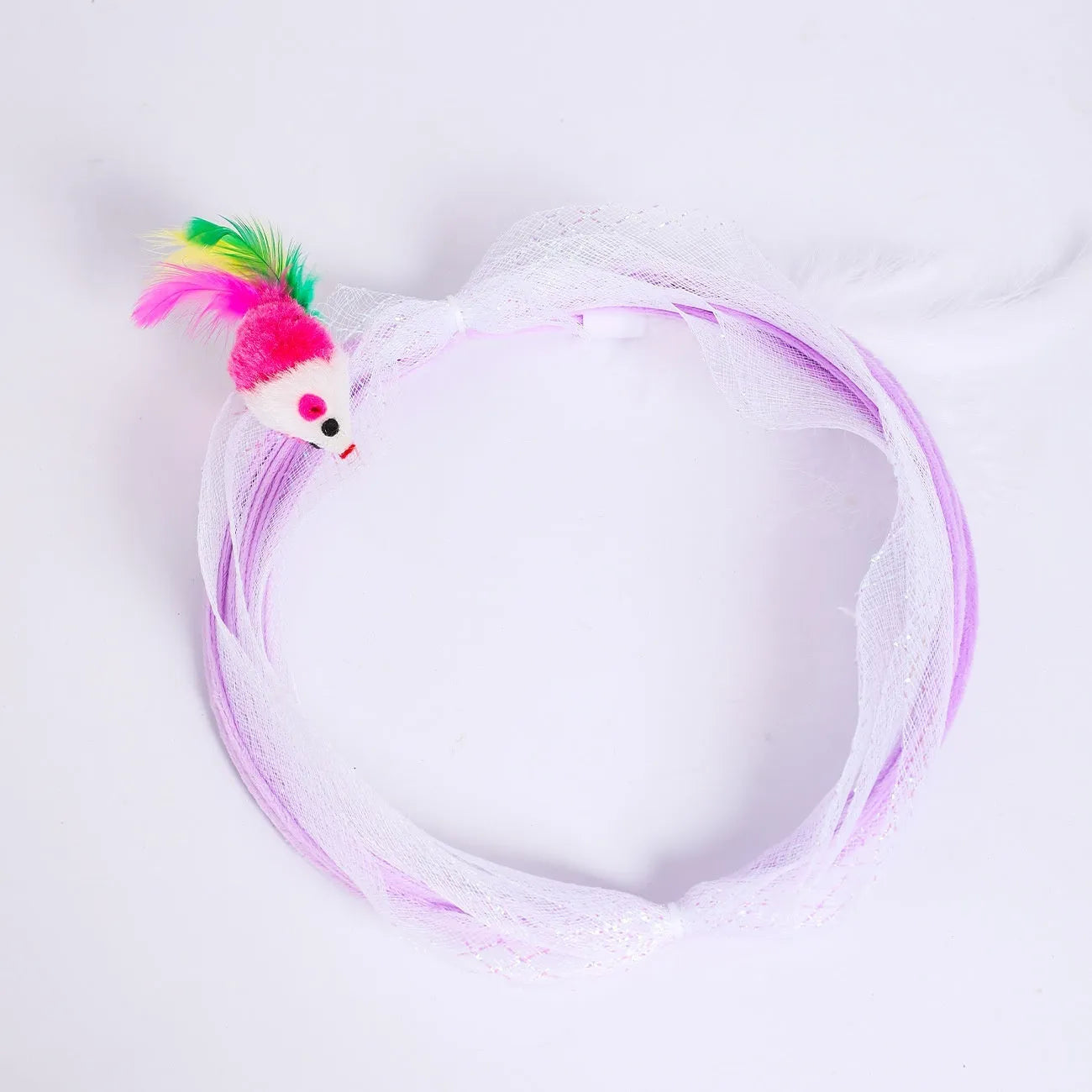 Stype Cat collapsible tunnel toy with a feather teaser inside for feline play.