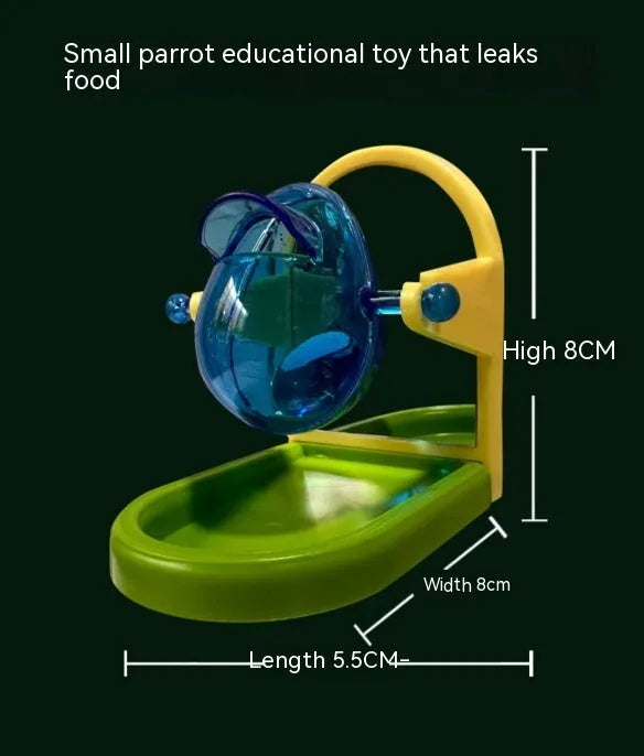 Bird foraging feeder toy in triangle or round shape, hanging cage accessory for parrot and hamster