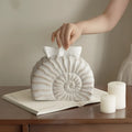 Resin tissue box cover with conch shell decoration in modern simple style