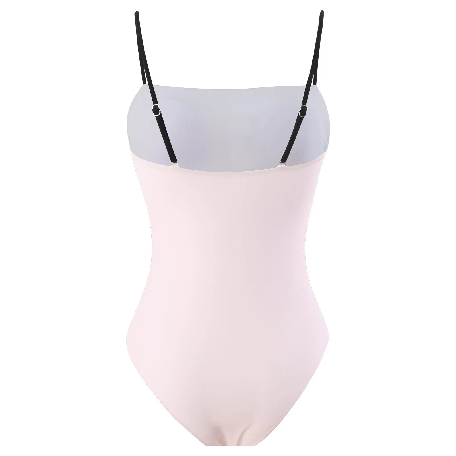 Women's patterned one-piece bikini swimsuit with a separate white tulle skirt laid flat.