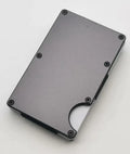 Aluminium grey carbon fibre credit card wallet with RFID blocking technology