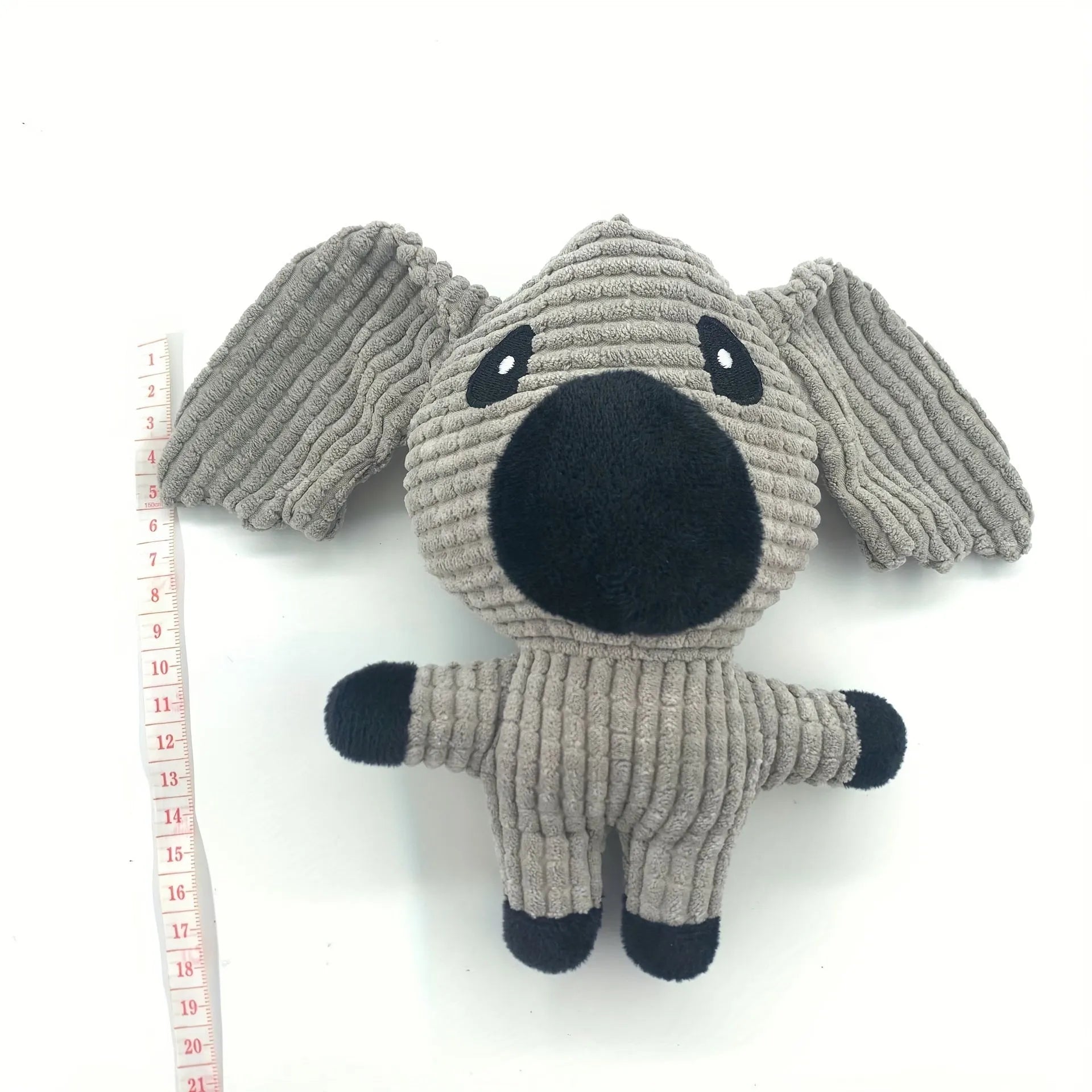 Colourful plush dog chew toy in animal shape with squeaker inside for bite-resistant chewing