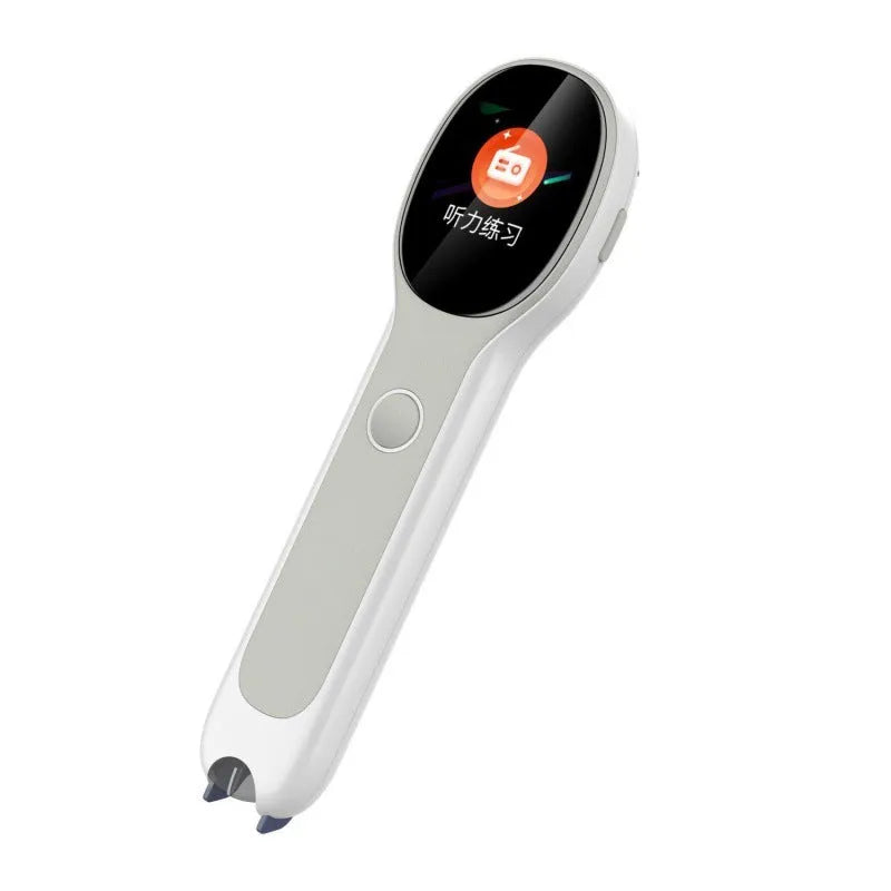 White reading pen with translation and English learning functions, Basic Edition with USB charging cable