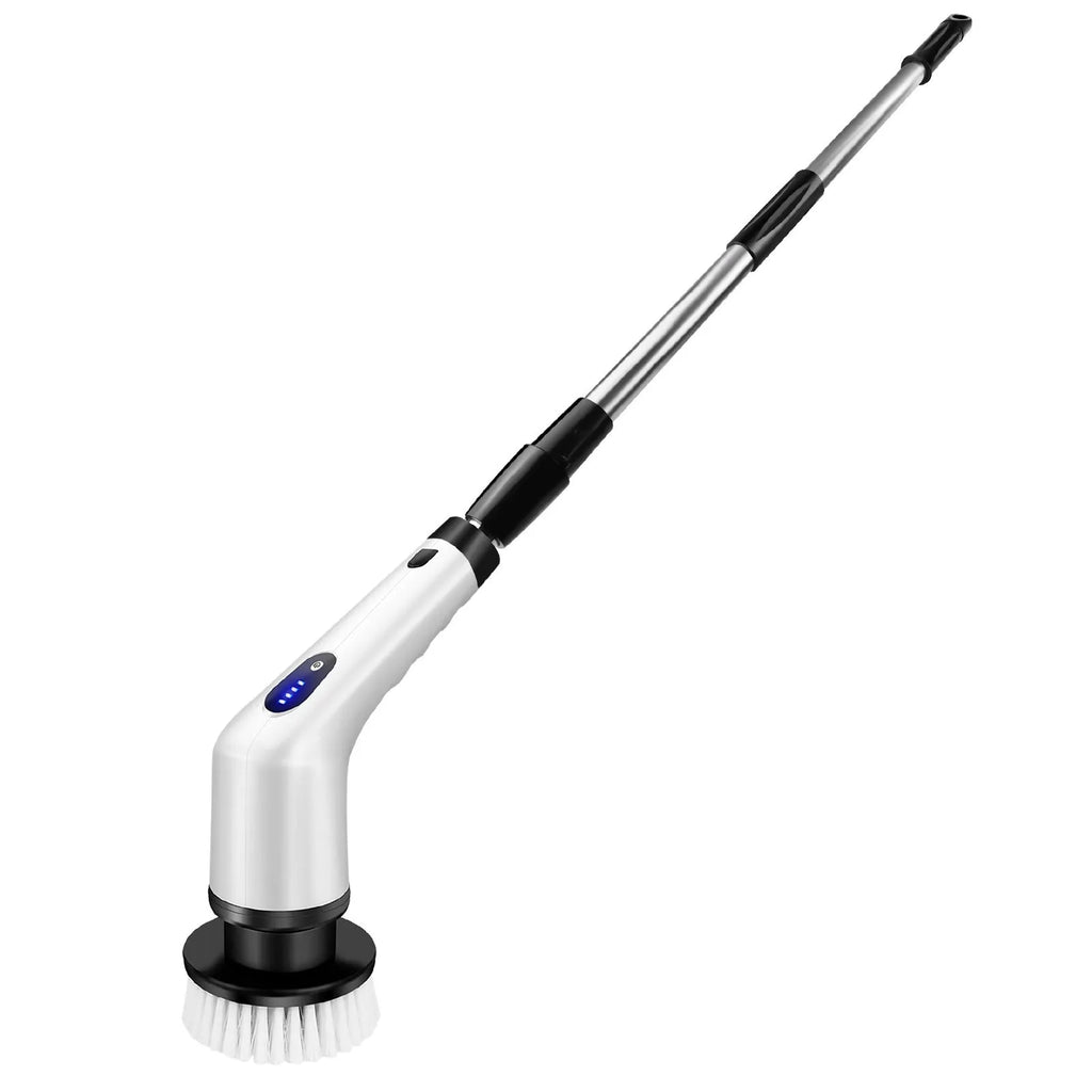 White ABS handheld cleaning ball with rechargeable lithium battery and British Standard plug