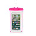 Universal waterproof luminous touch screen phone case in eight colour options for outdoor sports