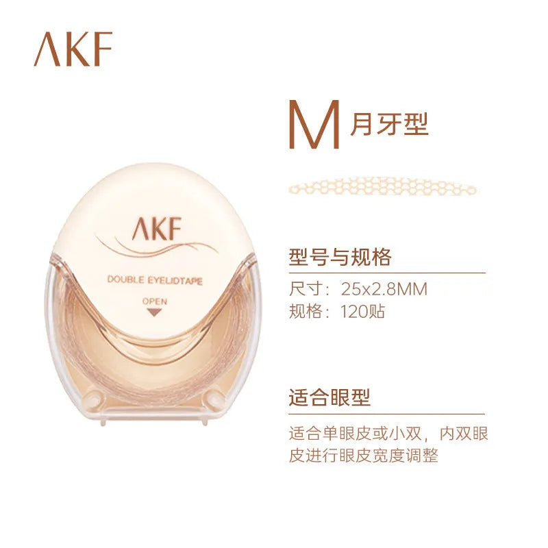 Roll of invisible lace double eyelid stickers with 120 crescent M shape natural traceless patches
